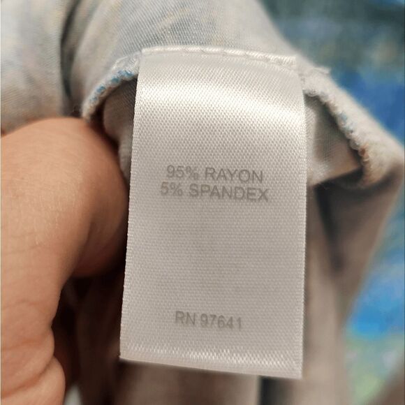 J. Jill Blue Surplice Aegean Island Ikat fair isle Midi Dress Stretch Jersey XS - Picture 6 of 7